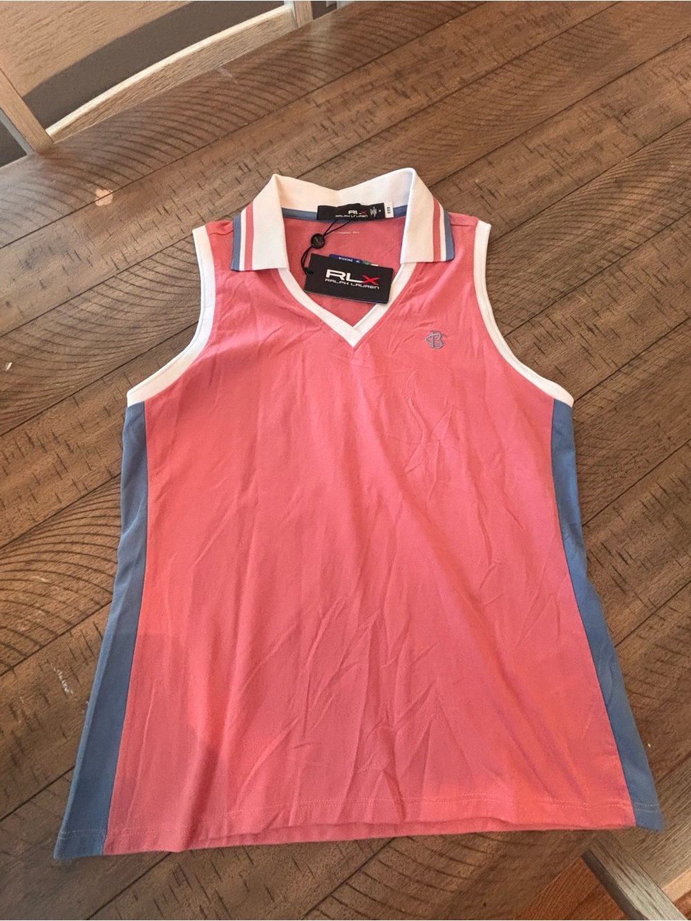 NWT RLX Ralph Lauren Pink Sleeveless Polo Tank